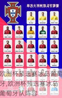 欧洲杯预选赛冰岛葡萄牙,欧洲杯预选赛冰岛葡萄牙队阵容