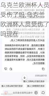 乌克兰欧洲杯人员受伤了吗,乌克兰欧洲杯人员受伤了吗现在