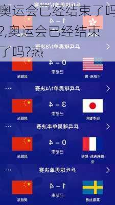 奥运会已经结束了吗?,奥运会已经结束了吗?热