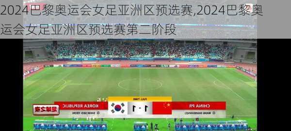 2024巴黎奥运会女足亚洲区预选赛,2024巴黎奥运会女足亚洲区预选赛第二阶段