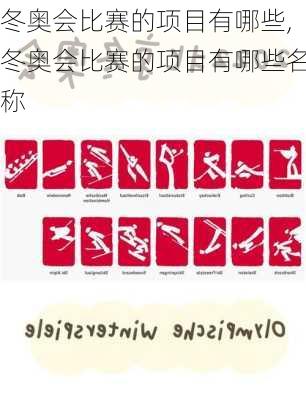 冬奥会比赛的项目有哪些,冬奥会比赛的项目有哪些名称