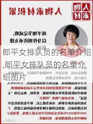 郎平女排队员的名单介绍,郎平女排队员的名单介绍图片
