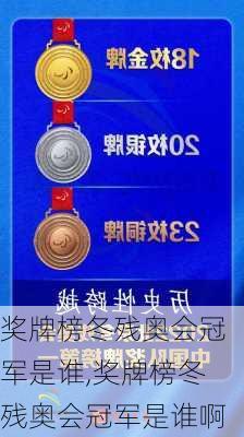 奖牌榜冬残奥会冠军是谁,奖牌榜冬残奥会冠军是谁啊