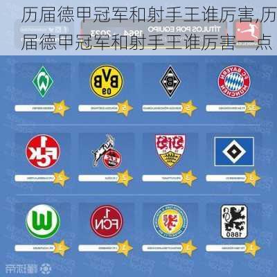 历届德甲冠军和射手王谁厉害,历届德甲冠军和射手王谁厉害一点