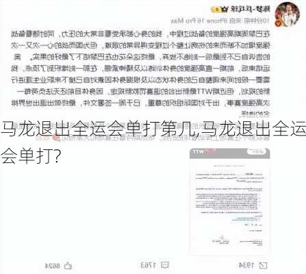 马龙退出全运会单打第几,马龙退出全运会单打?