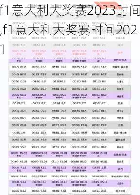 f1意大利大奖赛2023时间,f1意大利大奖赛时间2021