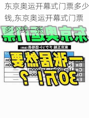 东京奥运开幕式门票多少钱,东京奥运开幕式门票多少钱一张