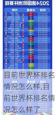 目前世界杯排名情况怎么样,目前世界杯排名情况怎么样了
