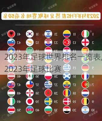 2023年足球世界排名一览表,2023年足球比赛