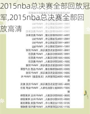 2015nba总决赛全部回放冠军,2015nba总决赛全部回放高清