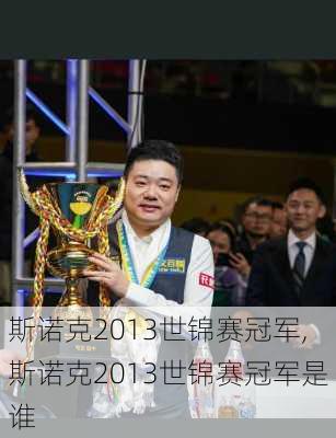 斯诺克2013世锦赛冠军,斯诺克2013世锦赛冠军是谁
