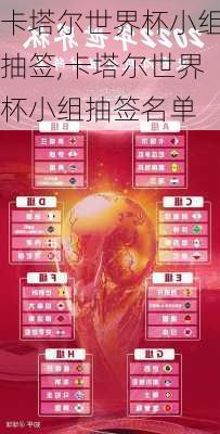 卡塔尔世界杯小组抽签,卡塔尔世界杯小组抽签名单