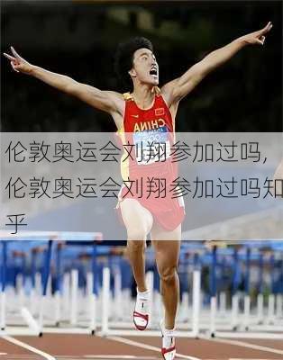 伦敦奥运会刘翔参加过吗,伦敦奥运会刘翔参加过吗知乎