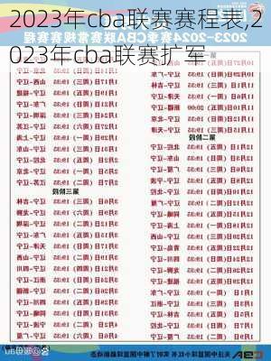 2023年cba联赛赛程表,2023年cba联赛扩军