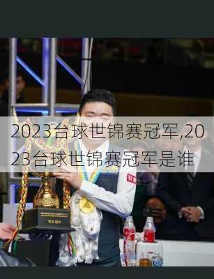 2023台球世锦赛冠军,2023台球世锦赛冠军是谁