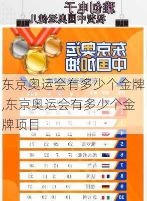 东京奥运会有多少个金牌,东京奥运会有多少个金牌项目