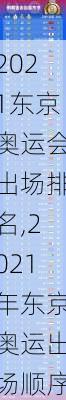 2021东京奥运会出场排名,2021年东京奥运出场顺序