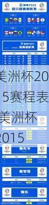 美洲杯2015赛程表,美洲杯 2015