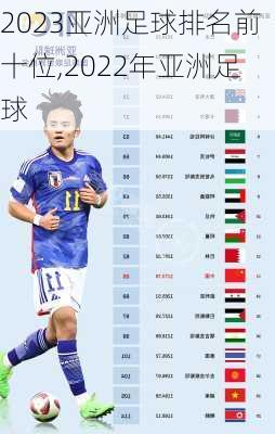 2023亚洲足球排名前十位,2022年亚洲足球