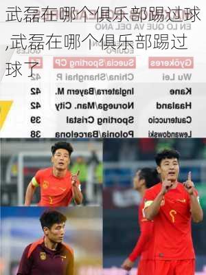 武磊在哪个俱乐部踢过球,武磊在哪个俱乐部踢过球了
