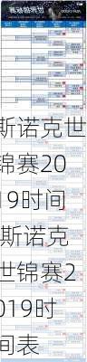 斯诺克世锦赛2019时间,斯诺克世锦赛2019时间表
