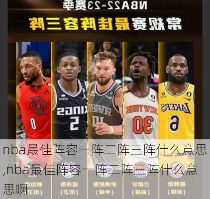 nba最佳阵容一阵二阵三阵什么意思,nba最佳阵容一阵二阵三阵什么意思啊