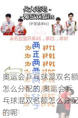 奥运会乒乓球混双名额怎么分配的,奥运会乒乓球混双名额怎么分配的呢