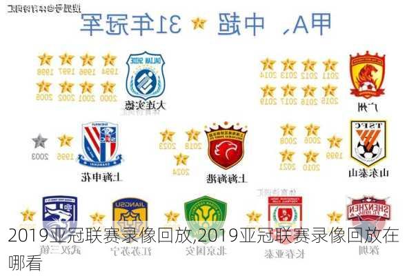 2019亚冠联赛录像回放,2019亚冠联赛录像回放在哪看