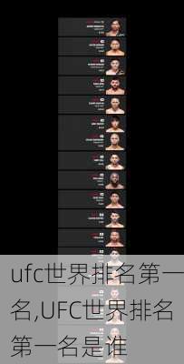 ufc世界排名第一名,UFC世界排名第一名是谁