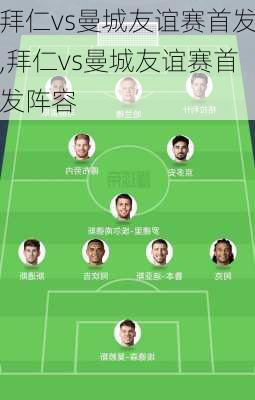 拜仁vs曼城友谊赛首发,拜仁vs曼城友谊赛首发阵容