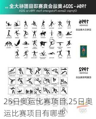 25日奥运比赛项目,25日奥运比赛项目有哪些