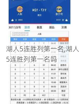 湖人5连胜列第一名,湖人5连胜列第一名吗