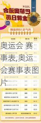 奥运会 赛事表,奥运会赛事表图片