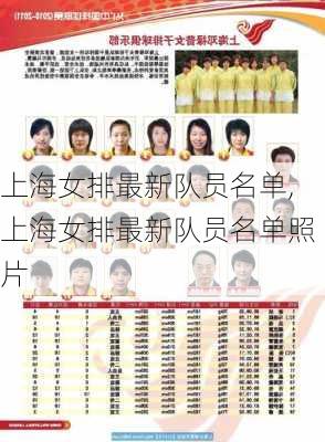 上海女排最新队员名单,上海女排最新队员名单照片
