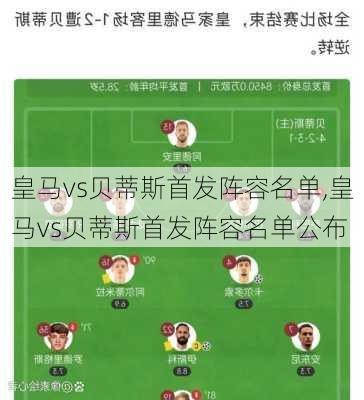皇马vs贝蒂斯首发阵容名单,皇马vs贝蒂斯首发阵容名单公布