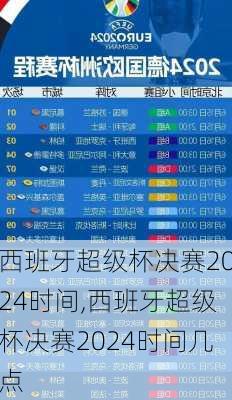 西班牙超级杯决赛2024时间,西班牙超级杯决赛2024时间几点
