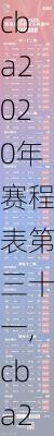 cba2020年赛程表第三十一,cba2020-2021赛
