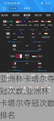 亚洲杯卡塔尔夺冠次数,亚洲杯卡塔尔夺冠次数排名