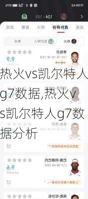 热火vs凯尔特人g7数据,热火vs凯尔特人g7数据分析