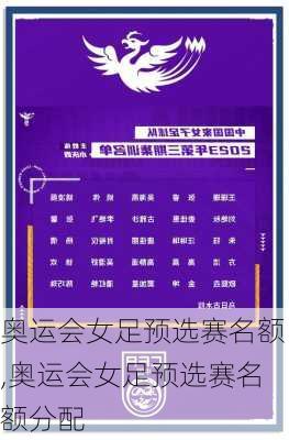 奥运会女足预选赛名额,奥运会女足预选赛名额分配