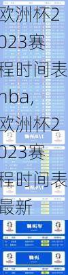 欧洲杯2023赛程时间表nba,欧洲杯2023赛程时间表最新