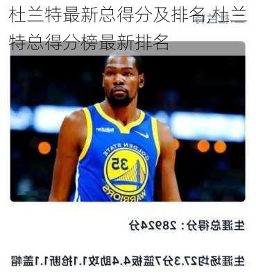 杜兰特最新总得分及排名,杜兰特总得分榜最新排名