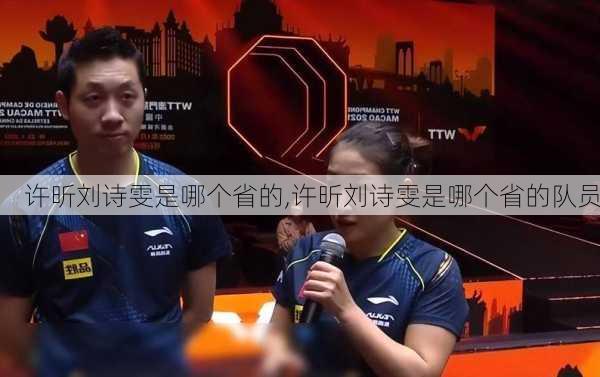 许昕刘诗雯是哪个省的,许昕刘诗雯是哪个省的队员
