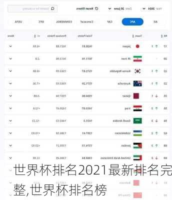 世界杯排名2021最新排名完整,世界杯排名榜