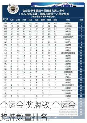 全运会 奖牌数,全运会 奖牌数量排名