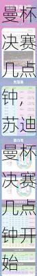 苏迪曼杯决赛几点钟,苏迪曼杯决赛几点钟开始