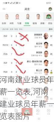 河南建业球员年薪一览表,河南建业球员年薪一览表图片