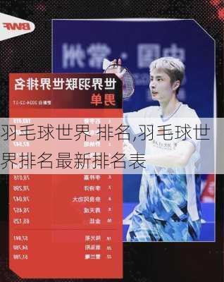 羽毛球世界 排名,羽毛球世界排名最新排名表