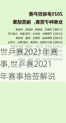 世乒赛2021年赛事,世乒赛2021年赛事抽签解说