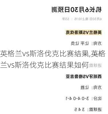 英格兰vs斯洛伐克比赛结果,英格兰vs斯洛伐克比赛结果如何